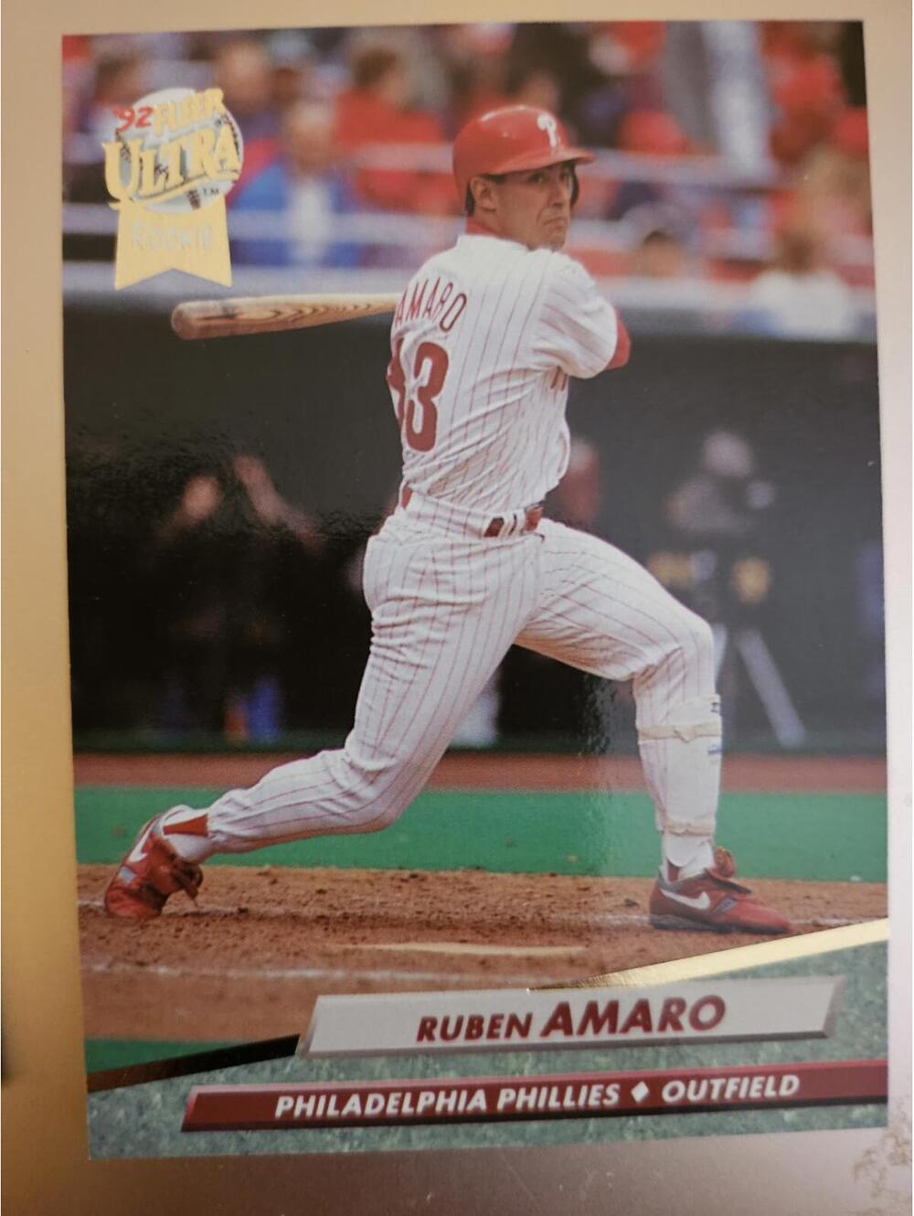 Ruben Amaro - 1992 Fleer Ultra Rookie RC #540 - Phillies